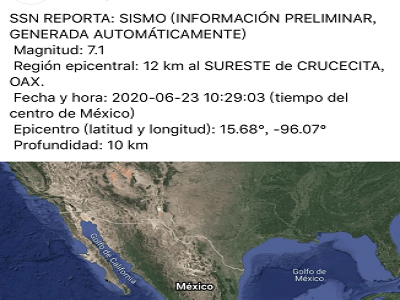 墨西哥中部地区发生7.1级地震